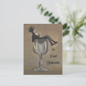In vino veritas - In wine, truth cute fun Postcard ポストカード (スタンド正面)