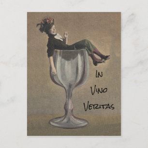 In vino veritas - In wine, truth cute fun Postcard ポストカード