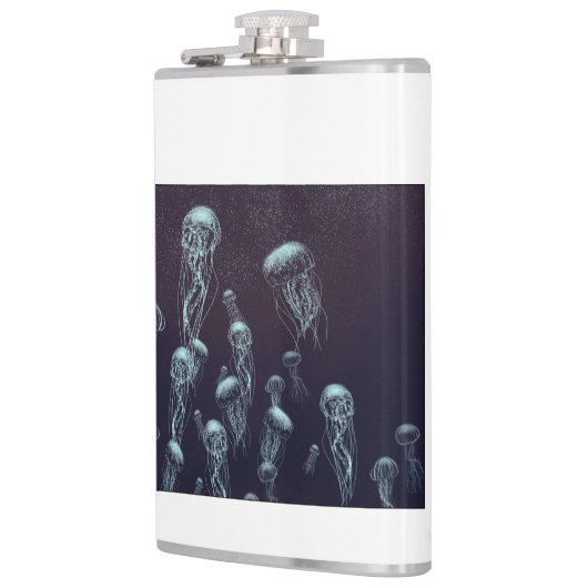 in Vinyl eingeschlagener Flachmann フラスク (左)