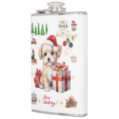 in Vinyl eingeschlagener Flachmann フラスク (左)