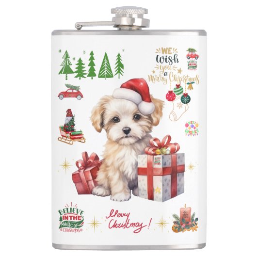 in Vinyl eingeschlagener Flachmann フラスク (正面)