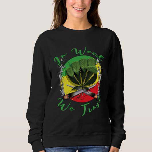 In Weed We Trust American Legalize Spliff Tops スウェットシャツ (正面)