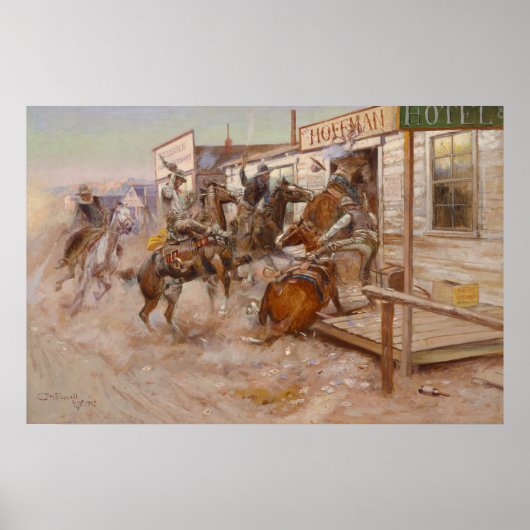 In Without Knocking by Charles Marion Russell ポスター (正面)