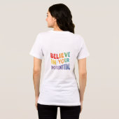 "In Your Potensible"と表示さ信じれた女子Tシャツ トライブレンドTシャツ (裏面全面)