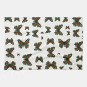 Inachis io – ヨーロッパクジャックバタフライ キッチンタオル (横)