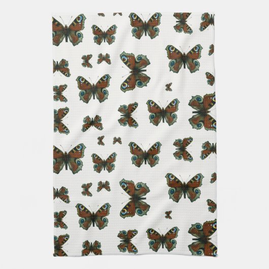 Inachis io – ヨーロッパクジャックバタフライ キッチンタオル (縦)
