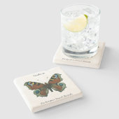 Inachis io – ヨーロッパクジャックバタフライ ストーンコースター (横)