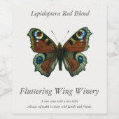 Inachis io – ヨーロッパクジャックバタフライ ワインラベル (シングルラベル)