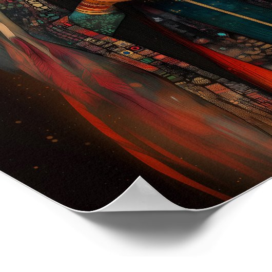 Inanna Sumerian Goddess Art Nouveau Fantasy ポスター (角)