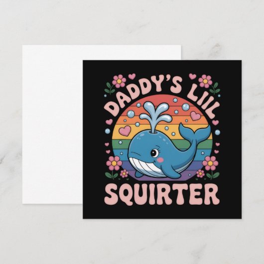 Inappropriate Daddy's Lil Squirter Embarrassing 招待状 (正面/裏面)