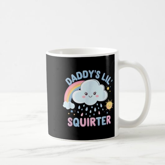 Inappropriate Funny Daddys Lil Squirter Embarring コーヒーマグカップ (右)