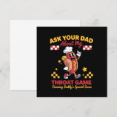 Inappropriate Gag Ask Your Dad About My Throat 招待状 (正面/裏面)