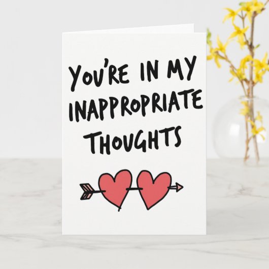 Inappropriate Thoughts Romantic Card カード (黄色い花)