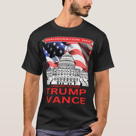 Inauguration day January 2025 Trump Vance presiden Tシャツ (正面)