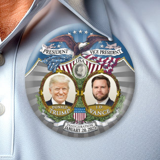 Inauguration Victory - Donald Trump JD Vance 缶バッジ