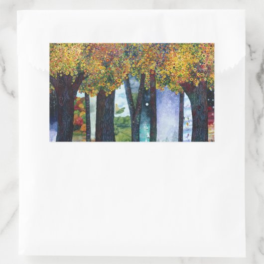 Inbetween Places II 長方形シール (バッグ)