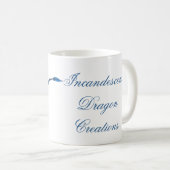 Incandescnetのドラゴンの創造による青いドラゴンのマグ コーヒーマグカップ (正面右)