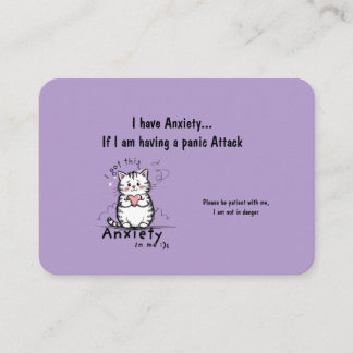 Incase of a Panic Attack Business Card 名刺