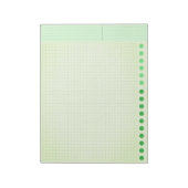 (Inch Ruled Squared) Green Blank Grid Graph Paper ノートパッド (回転)