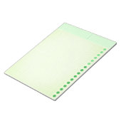 (Inch Ruled Squared) Green Blank Grid Graph Paper ノートパッド (アングル)