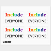 Include Everyone – 神経多様性認識度 長方形シール (シート)