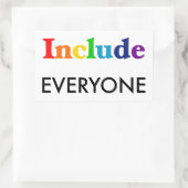 Include Everyone – 神経多様性認識度 長方形シール (バッグ)
