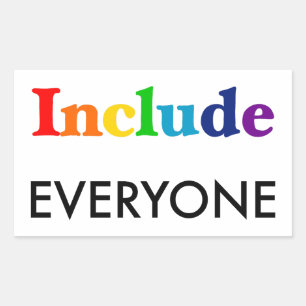Include Everyone – 神経多様性認識度 長方形シール