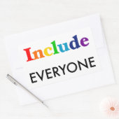 Include Everyone – 神経多様性認識度 長方形シール (封筒)