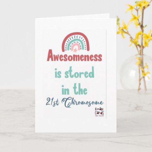 Inclusion for Down Syndrome - Awsomeness カード (黄色い花)