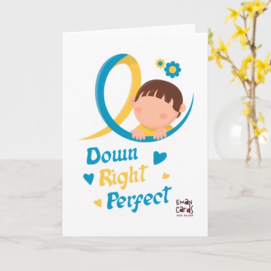 Inclusion for Down Syndrome - Perfect カード (黄色い花)