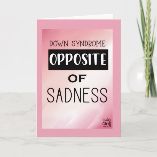 Inclusion for Down Syndrome - Pink カード (正面)