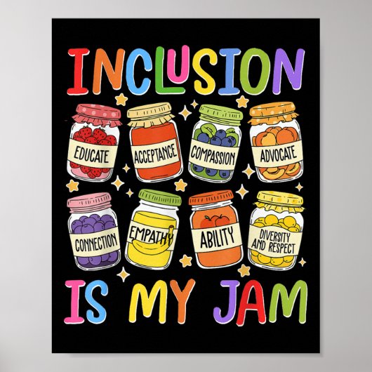 Inclusion Is My Jam Sped Teacher Special Education ポスター (正面)