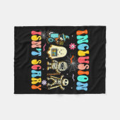 Inclusion Isn't Y Halloween Sped Teacher Women Men フリースブランケット (正面(横))