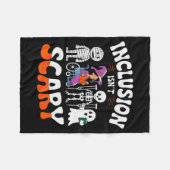 Inclusion Isn't Y Sped Halloween Special Education フリースブランケット (正面(横))