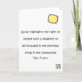 Inclusion Matters - Quote カード (正面)