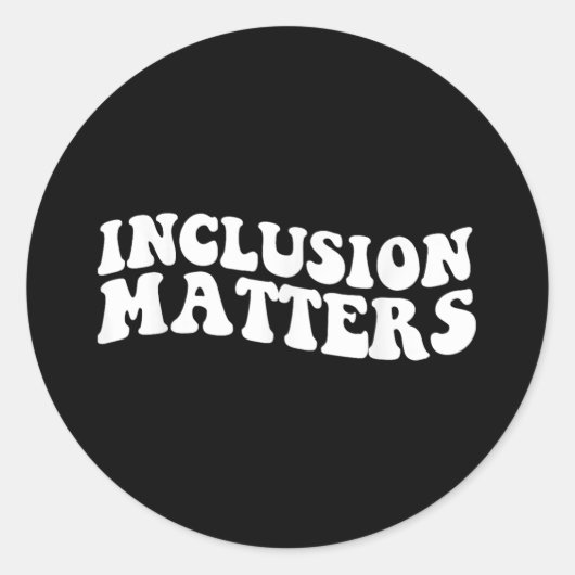 Inclusion S特別教育自閉症意識 ラウンドシール (正面)