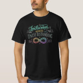 Inclusion Starts with Understanding Chalk Quote Tシャツ (正面)