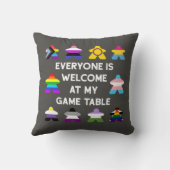 Inclusive Board Game LGBTQ Pride Flag Meeples  クッション (裏面)