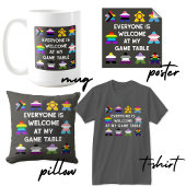 Inclusive Board Game LGBTQ Pride Flag Meeples  クッション