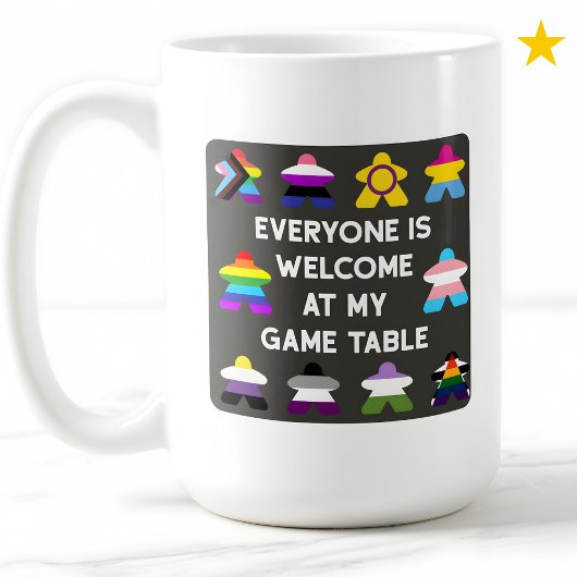 Inclusive Board Game LGBTQ Pride Flag Meeples  コーヒーマグカップ