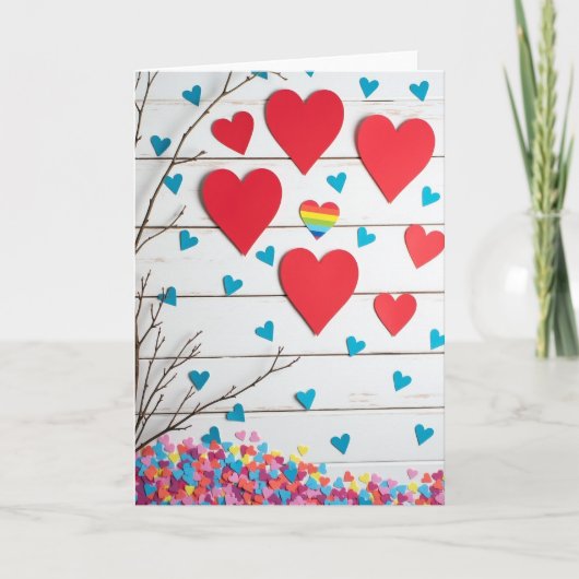 Inclusive Hearts Artful Love Card カード (正面)