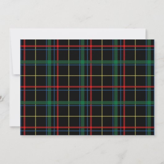 Inclusive Holiday Plaid Card 招待状 (正面)