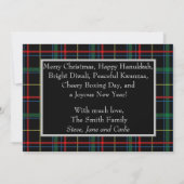 Inclusive Holiday Plaid Card 招待状 (裏面)