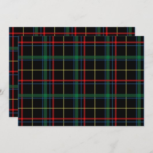 Inclusive Holiday Plaid Card 招待状 (正面/裏面)