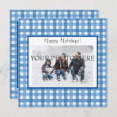 Inclusive Holiday Plaid Photo Card シーズンカード (正面/裏面)