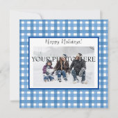 Inclusive Holiday Plaid Photo Card シーズンカード (正面)