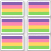 Inclusive Sapphic Lesbian Flag Sticker Pack シール (正面)