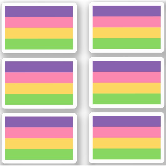 Inclusive Sapphic Lesbian Flag Sticker Pack シール (正面)