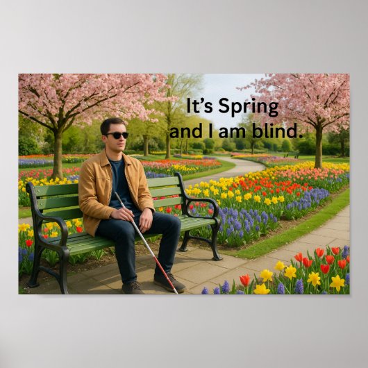 Inclusive  Spring Wall Art, Blind AwarenessGarden ポスター (正面)
