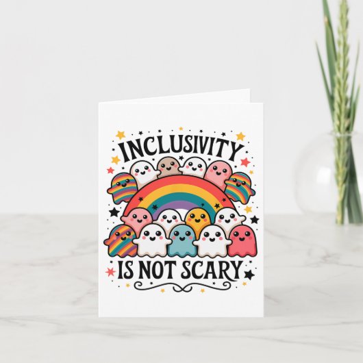  inclusivityは怖くない – かわいい幽霊も歓迎 カード (正面)